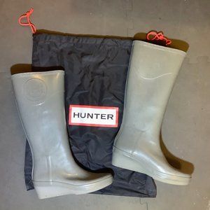 Hunter Champery "Zermatt" Wedge Rain Boots - Slate